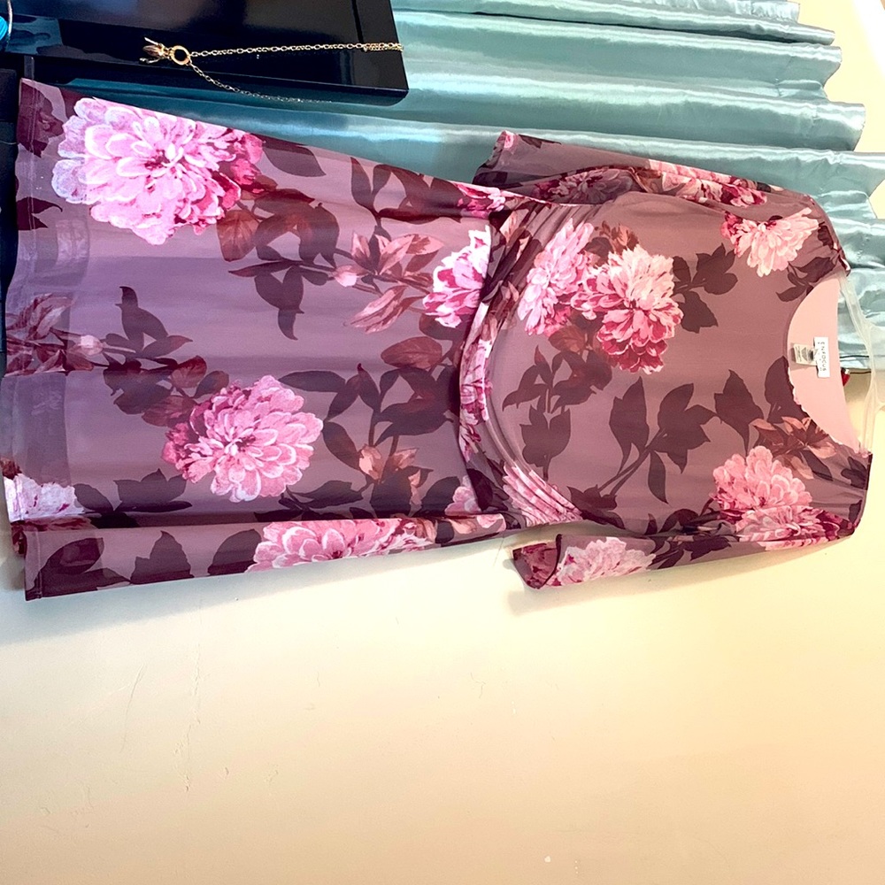 Pink. Floral dress